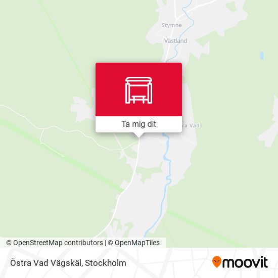 Östra Vad Vägskäl karta