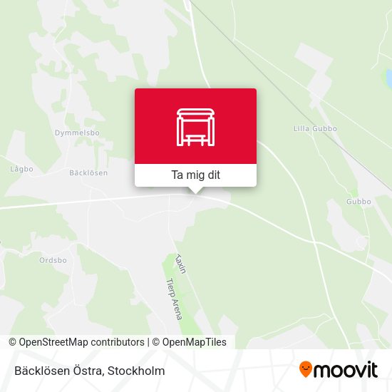 Bäcklösen Östra karta