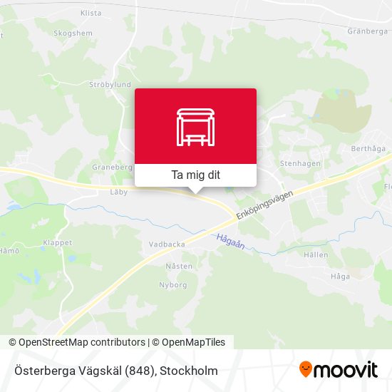 Österberga Vägskäl (848) karta