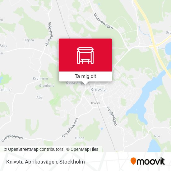 Knivsta Aprikosvägen karta