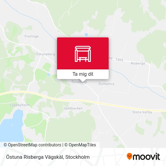 Östuna Risberga Vägskäl karta