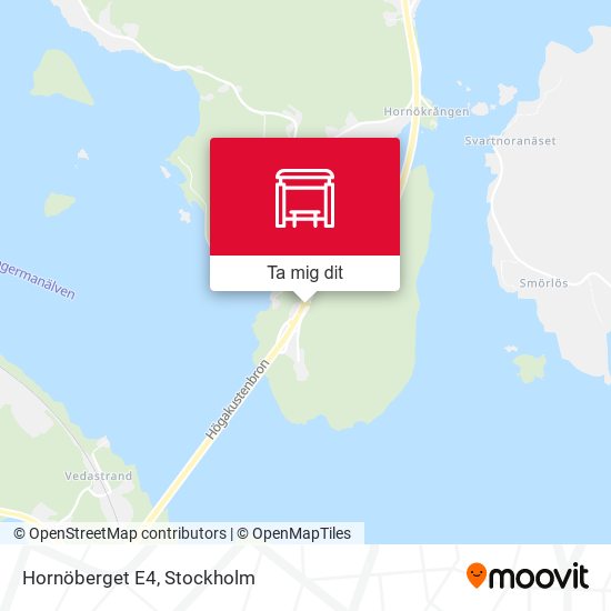 Hornöberget E4 karta