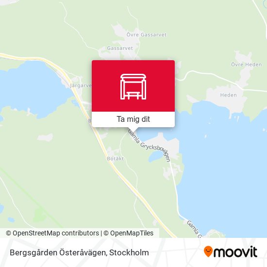 Bergsgården Österåvägen karta