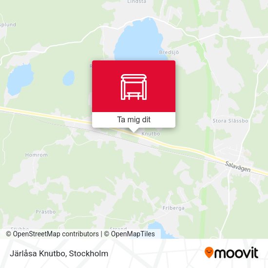 Järlåsa Knutbo karta