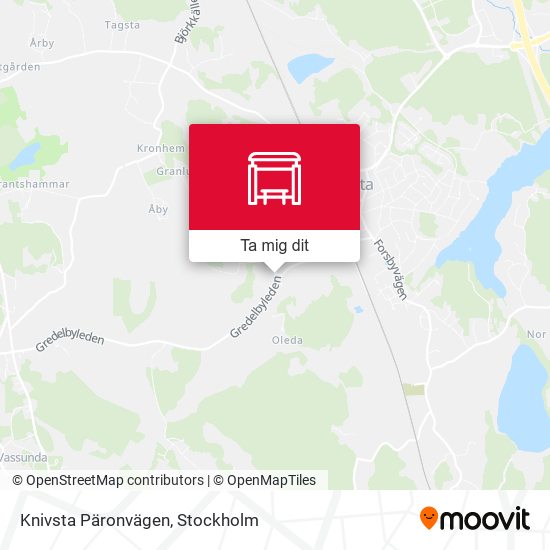 Knivsta Päronvägen karta