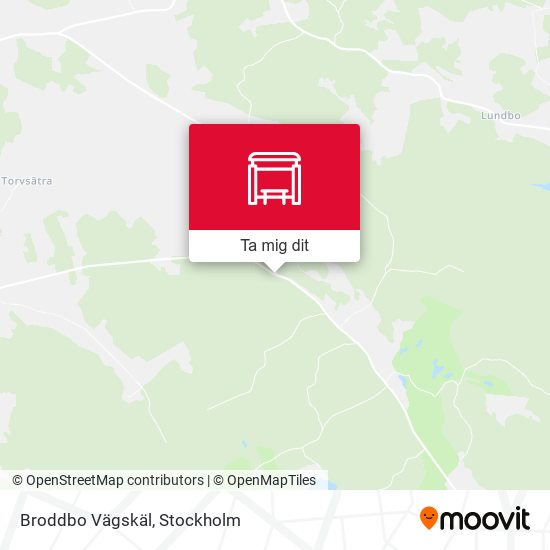 Broddbo Vägskäl karta