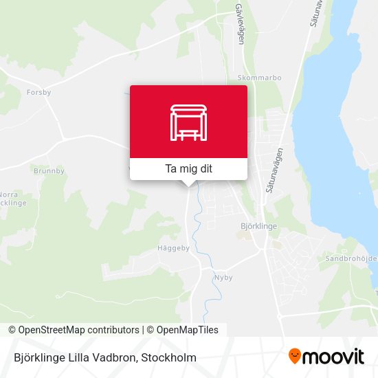 Björklinge Lilla Vadbron karta