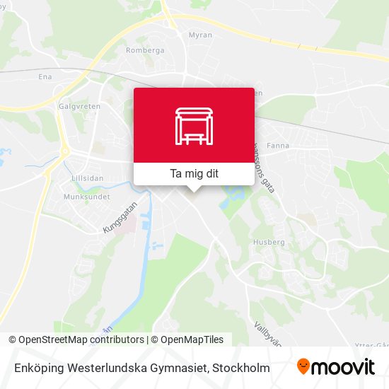 Enköping Westerlundska Gymnasiet karta