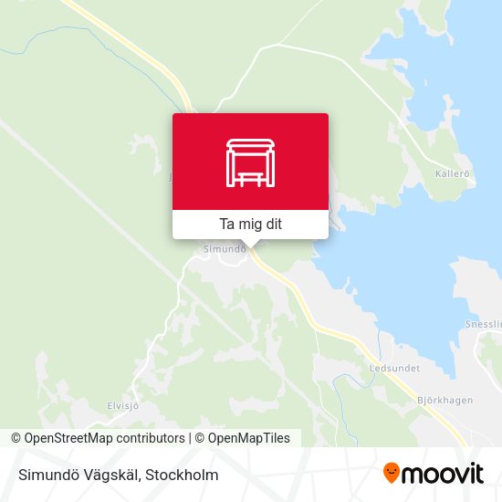 Simundö Vägskäl karta