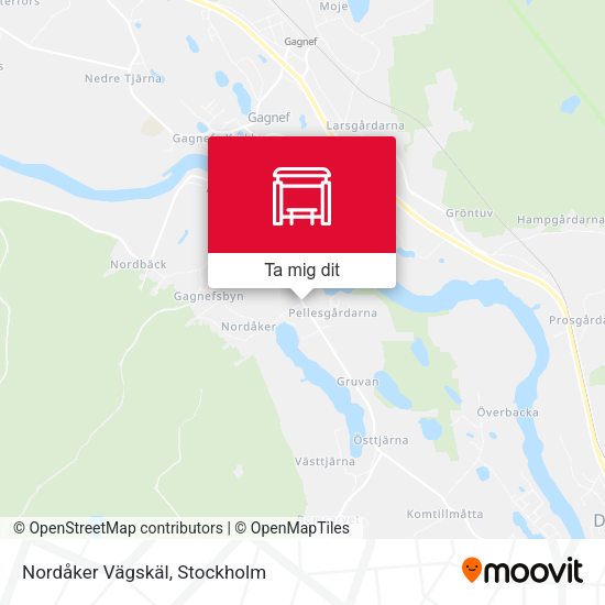 Nordåker Vägskäl karta