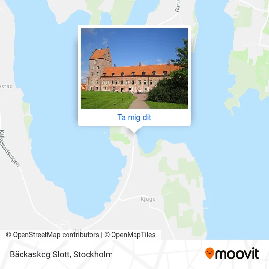 Bäckaskog Slott karta