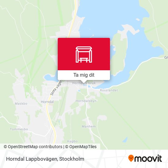 Horndal Lappbovägen karta