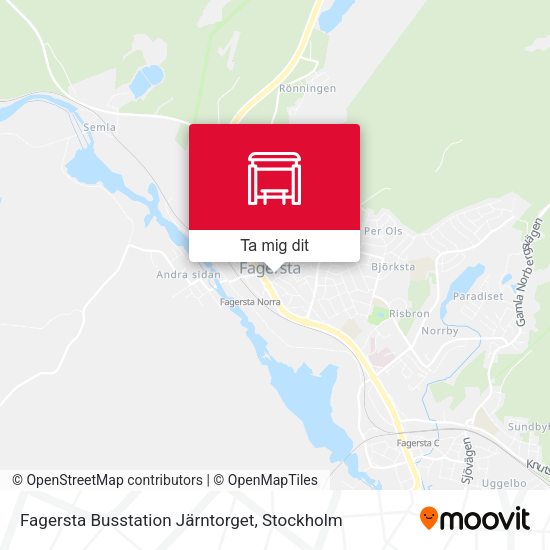Fagersta Busstation Järntorget karta