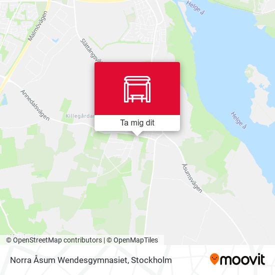 Norra Åsum Wendesgymnasiet karta