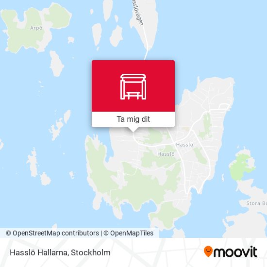 Hasslö Hallarna karta
