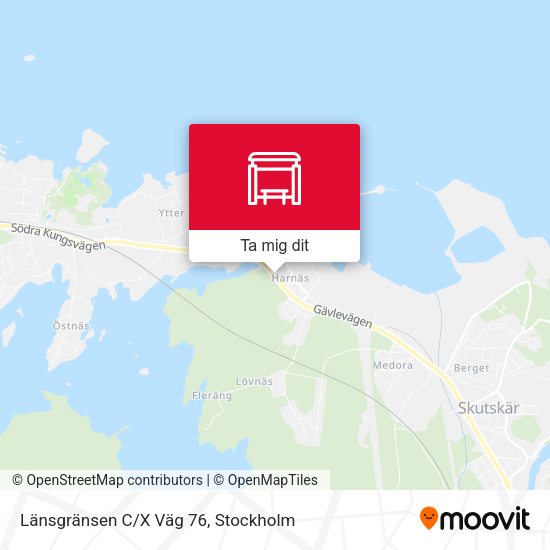 Länsgränsen C/X Väg 76 karta