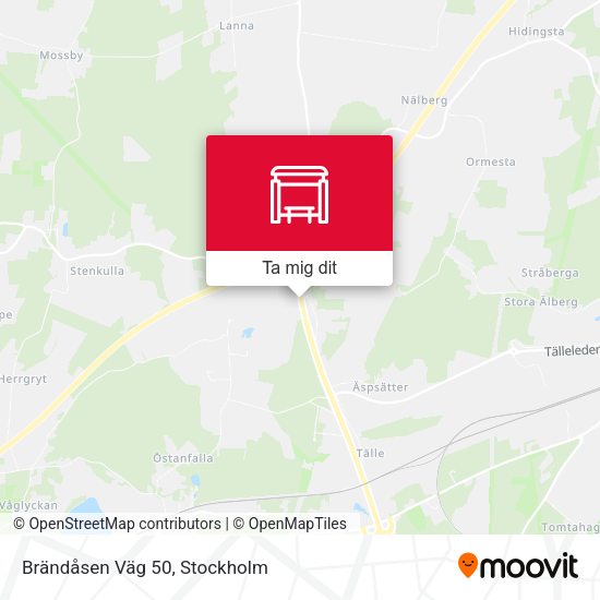 Brändåsen Väg 50 karta