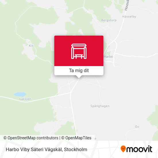 Harbo Viby Säteri Vägskäl karta