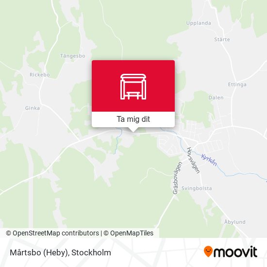 Mårtsbo (Heby) karta