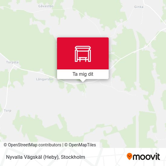 Nyvalla Vägskäl (Heby) karta