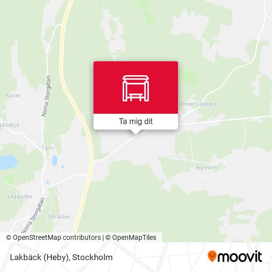Lakbäck (Heby) karta