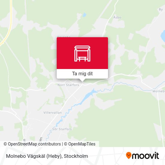 Molnebo Vägskäl (Heby) karta