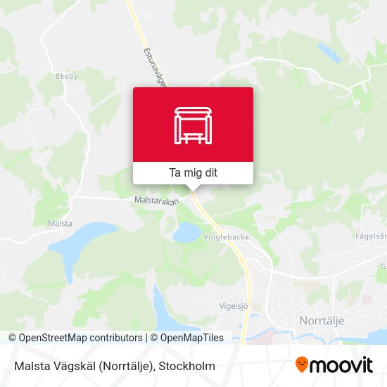 Malsta Vägskäl (Norrtälje) karta