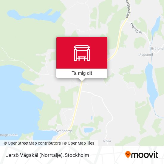 Jersö Vägskäl (Norrtälje) karta