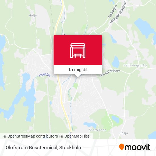 Olofström Bussterminal karta