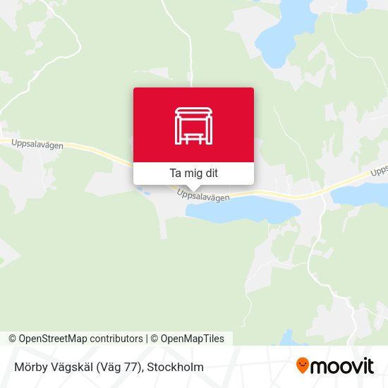 Mörby Vägskäl (Väg 77) karta