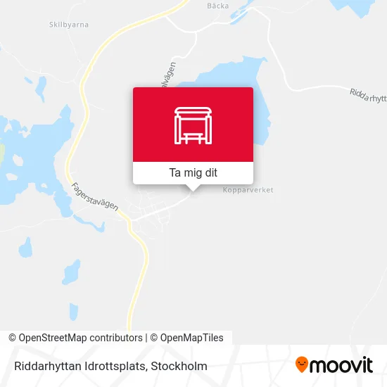 Riddarhyttan Idrottsplats karta