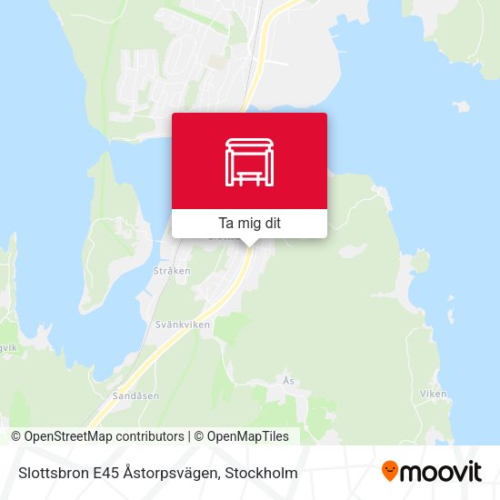Slottsbron E45 Åstorpsvägen karta