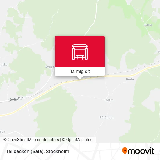 Tallbacken (Sala) karta