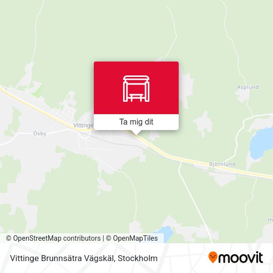 Vittinge Brunnsätra Vägskäl karta