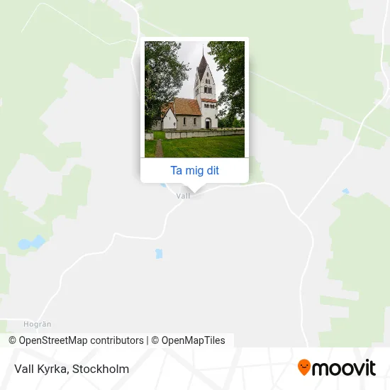 Vall Kyrka karta