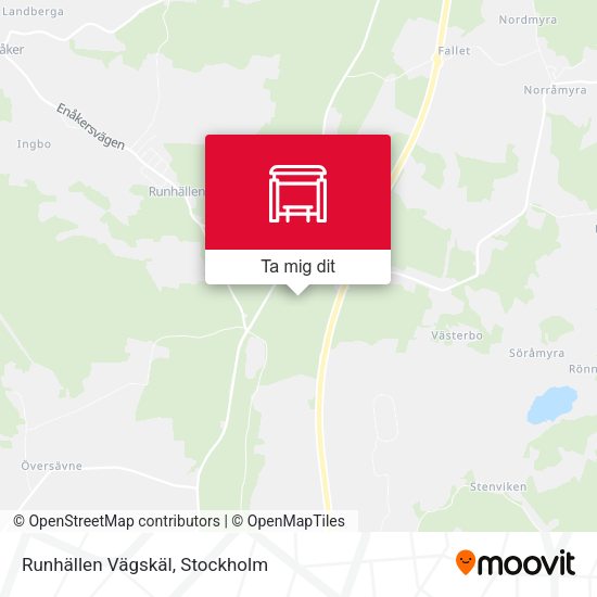 Runhällen Vägskäl karta