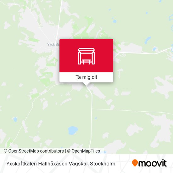 Yxskaftkälen Hallhåxåsen Vägskäl karta