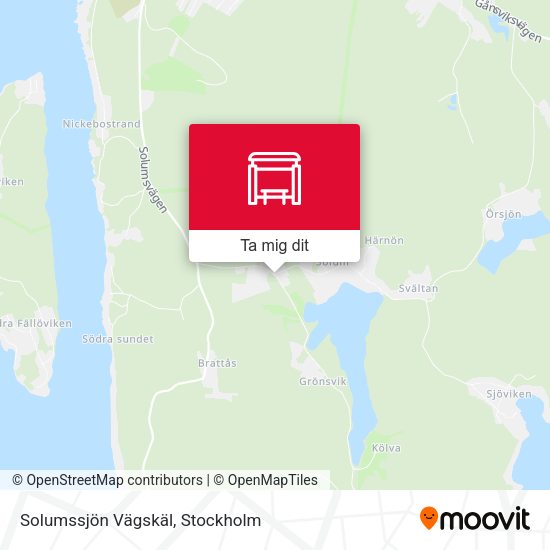 Solumssjön Vägskäl karta