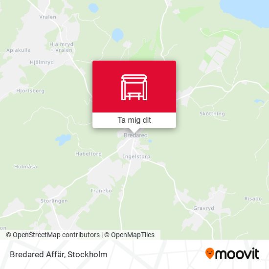 Bredared Affär karta