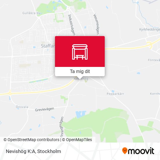 Nevishög K:A karta