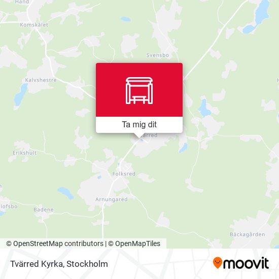 Tvärred Kyrka karta