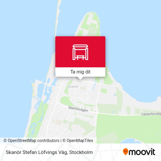 Skanör Stefan Löfvings Väg karta