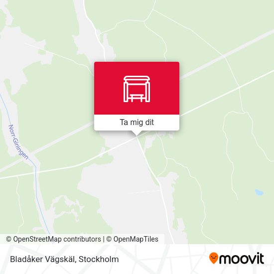Bladåker Vägskäl karta