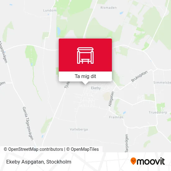 Ekeby Aspgatan karta