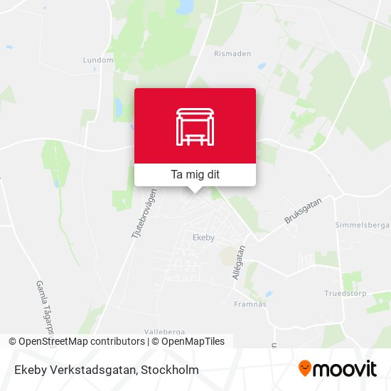 Ekeby Verkstadsgatan karta