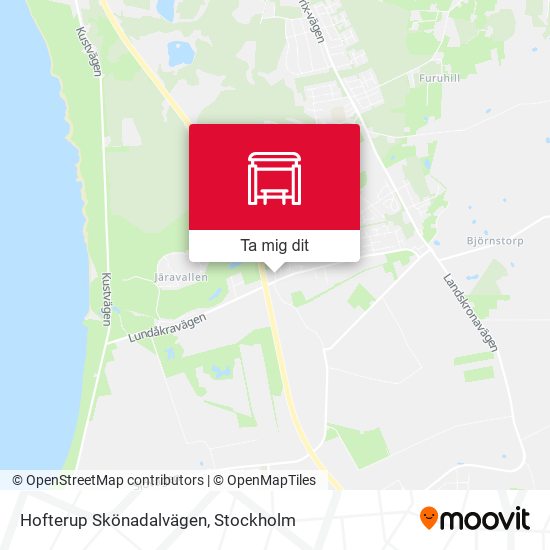 Hofterup Skönadalvägen karta