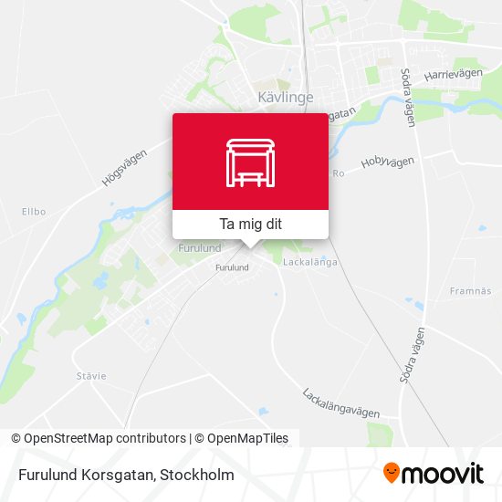 Furulund Korsgatan karta