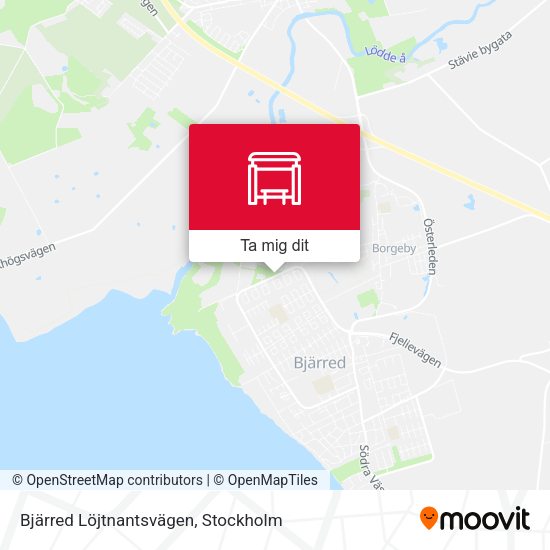 Bjärred Löjtnantsvägen karta