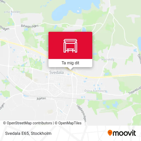 Svedala E65 karta