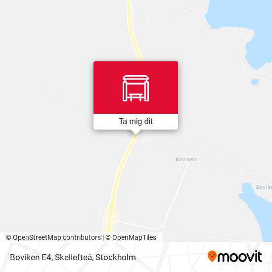 Boviken E4, Skellefteå karta